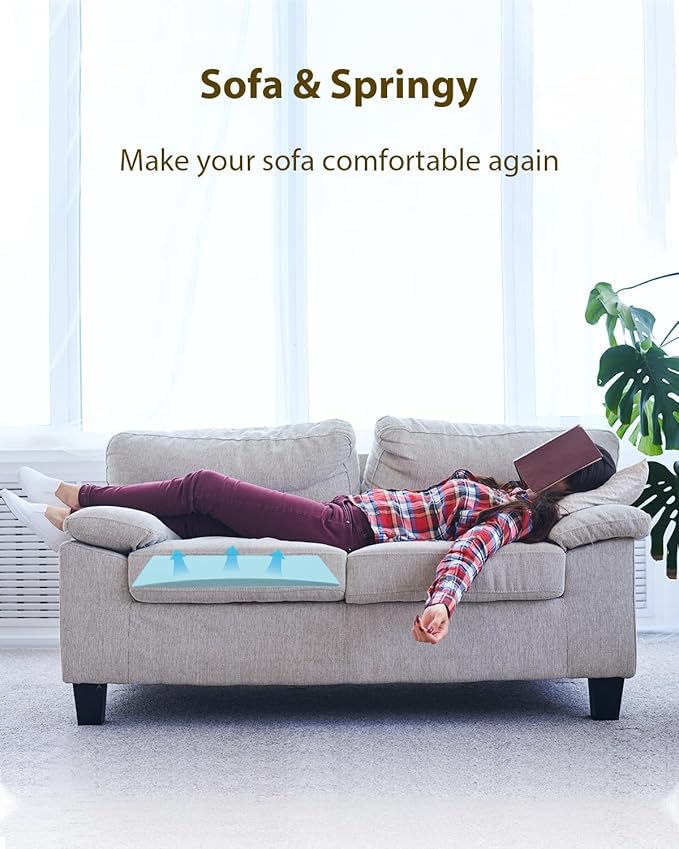 Couch Cushion Support, 20" x 20" Sofa Cushion Support for Sagging Seat, High Density Replacement Foam Insert for Sagging Couches, Loveseat, Furniture (Blue-3 pcs)