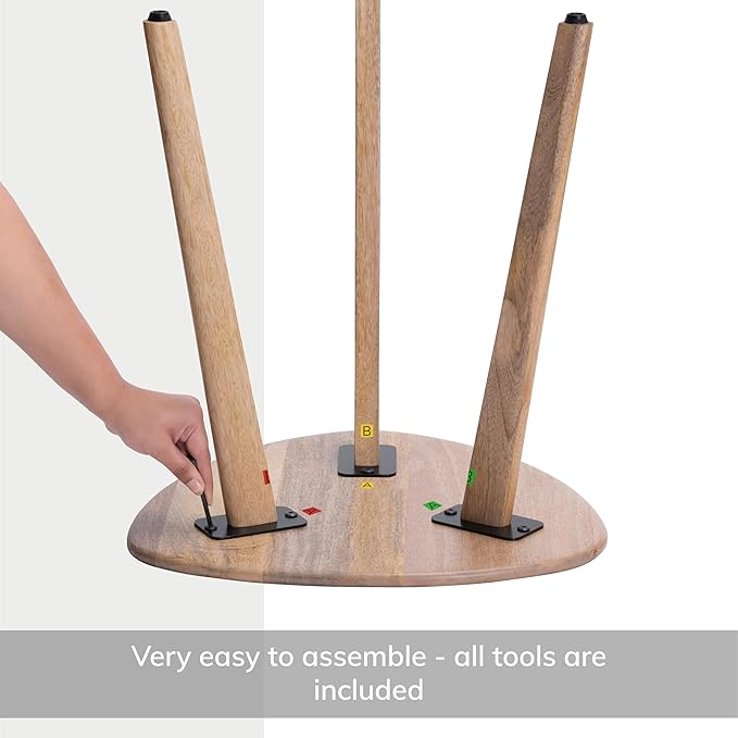 MH London Side Table - Wandsworth Wooden End Table - Exclusively Designed Hand Crafted Small Tables - Contemporary Triangle End Table for Living Room, Bedroom Bedside Tables and Office