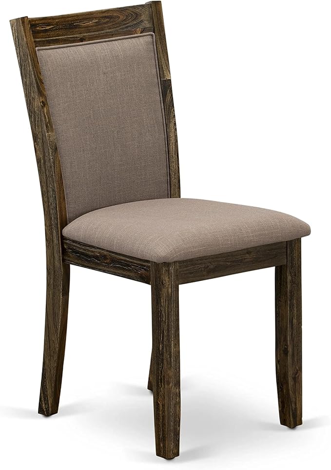 East West Furniture X727MZ748-6 6 Piece Dining Table Set Contains a Rectangle Kitchen Table with X-Legs and 4 Coffee Linen Fabric Upholstered Chairs with a Bench, 40x72 Inch, Multi-Color