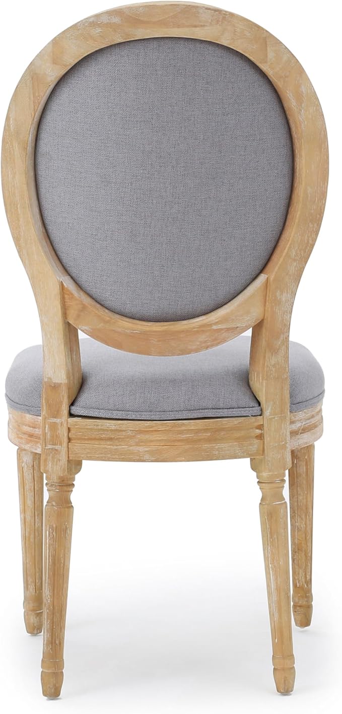 Christopher Knight Home Phinnaeus Fabric Dining Chairs, 2-Pcs Set, Light Grey