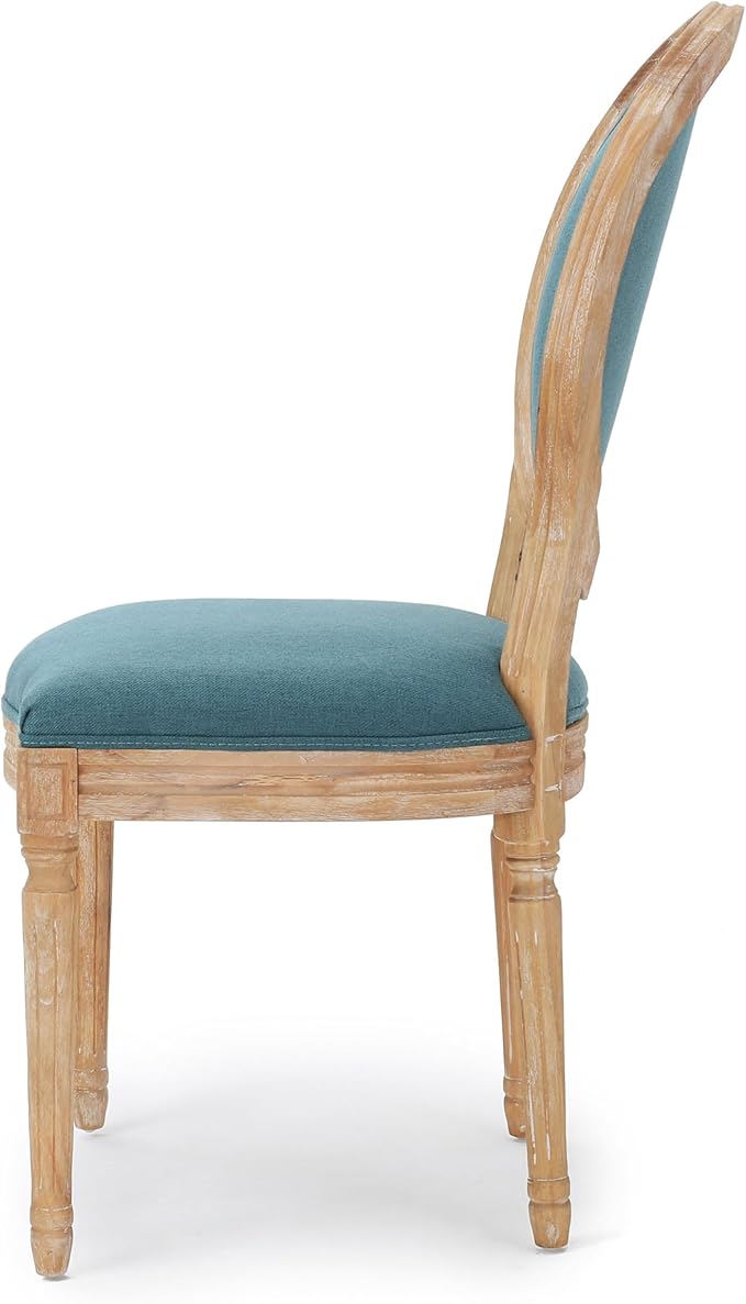 Christopher Knight Home Phinnaeus Fabric Dining Chairs, 2-Pcs Set, Dark Teal