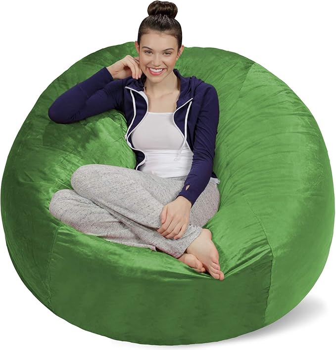 Sofa Sack Bean Bag Chair Cover, 5-Feet, Lime