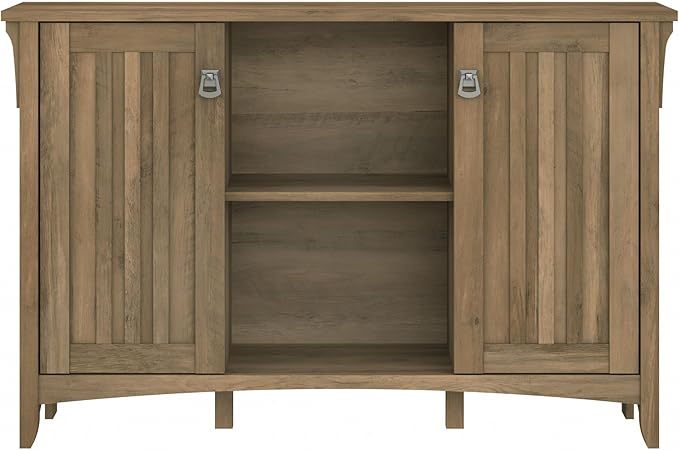 Bush Furniture Salinas Accent Storage Cabinet with Doors in Reclaimed Pine