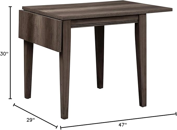 Liberty Furniture Industries Tanners Creek Drop Leaf Table, W29 x D47 x H30, Medium Gray