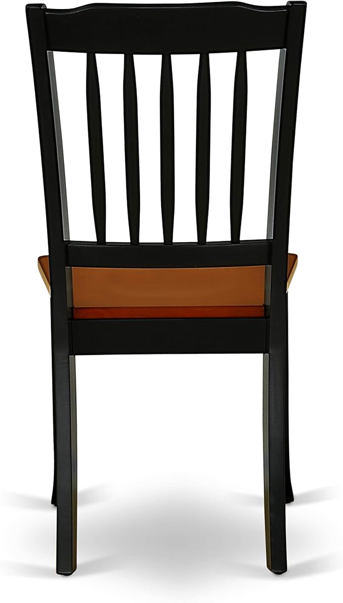 East West Furniture LGDA9-BCH-W 9 Piece Dining Room Furniture Set Includes a Rectangle Kitchen Table with Butterfly Leaf and 8 Dining Chairs, 42x84 Inch, Black & Cherry