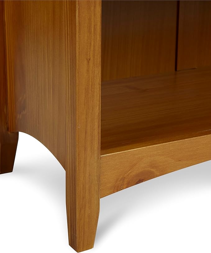 Camaflexi Shaker Style 6 Shelf Bookcase / Solid Wood / 72 inch Tall / Adjustable Shelving / Closed Back / Display Bookshelf for Living Room, Bedroom, Home and Office, Cherry