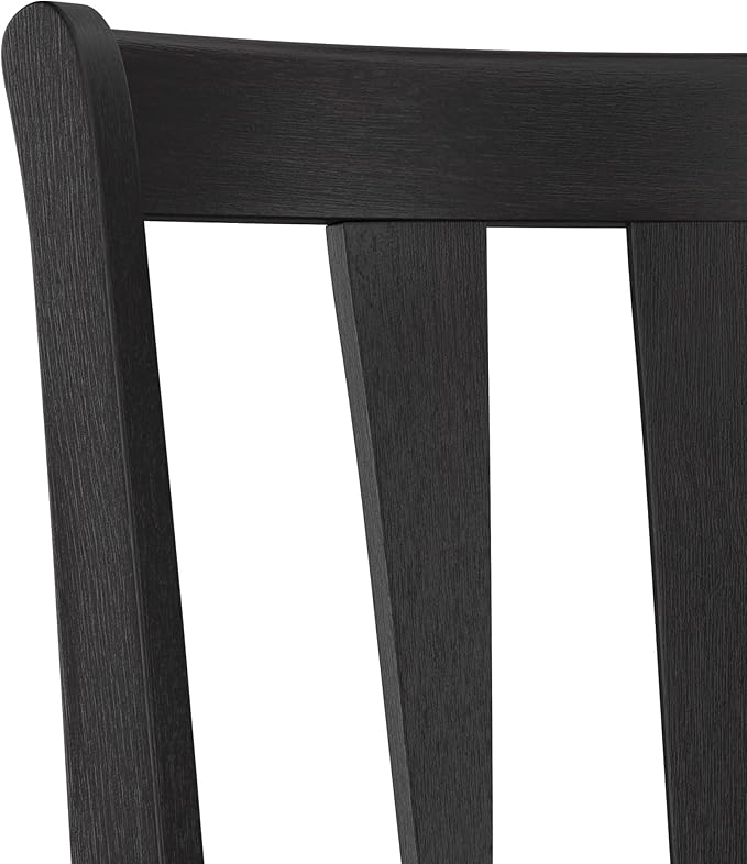 Hillsdale Presque Isle Wood Swivel Stool with Faux Leather Seat, Bar Height, Black