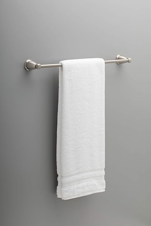 Franklin Brass Kinla 3-Piece Bathroom Set Satin Nickel 24" Towel Bar Rack, Toilet Paper Holder, Ring 3-Piece Hardware KIN3PC-SN