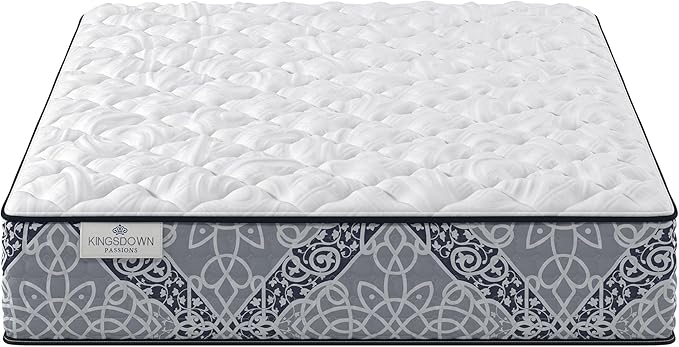 Kingsdown Cushion Firm Hybrid Mattress King Cooling Gel Memory Foam Layer Multi-Layered Motion Isolation Cool Sleep Quilted Top Luxury Mattresses, 13.5-Inch Passions Merridale