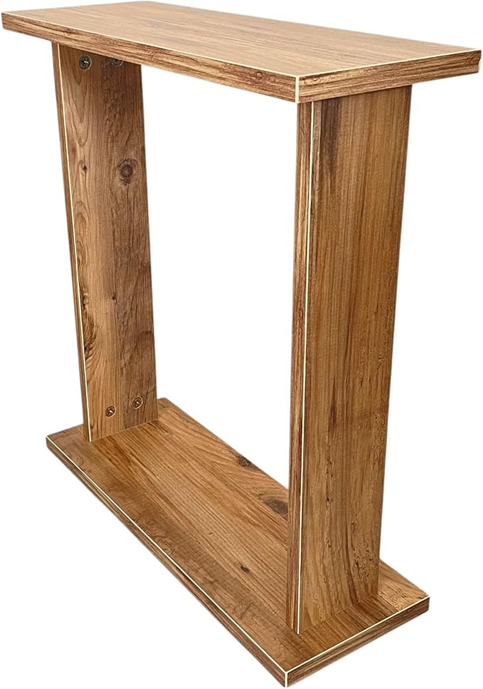 Very Narrow Side Table for Living Room, Small Apartment Space Between Chairs Skinny Table for Recliner, Couch, Armchair, Thin Slim End Table for Living Room, Bedroom, Beverages (Natural)