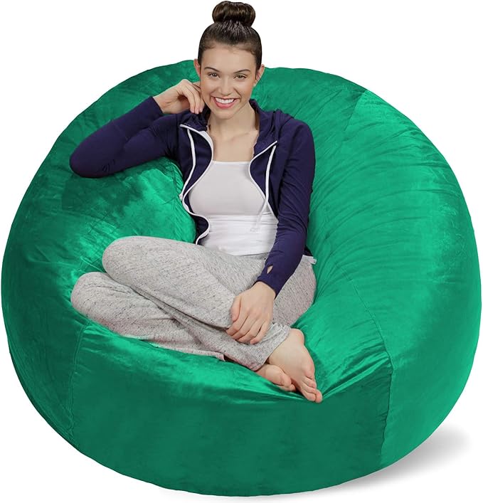 Sofa Sack Bean Bag Chair Cover, 5-Feet, Aqua Marine