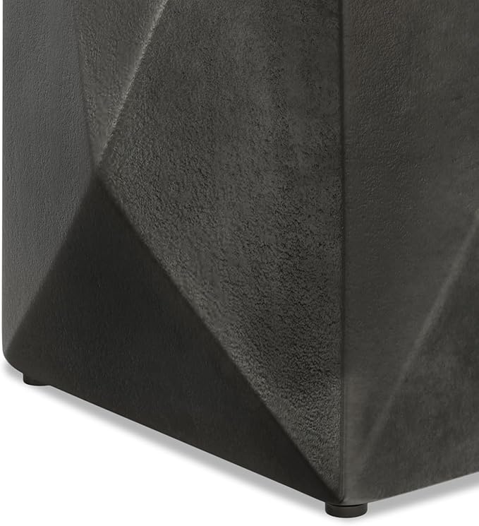 SIMPLIHOME Danner Metal Side Table in Graphite, 14-inch Round, Cast Aluminum for Living Room, Bedroom, Office, Compact Modern Design, Fully Assembled