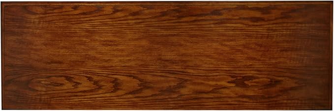 Leick Home 82360 Solid Wood Mission Oak Four Door TV Stand For 65" TVs Universal TV Console Living Room Storage Shelves Entertainment Center, Mission Oak