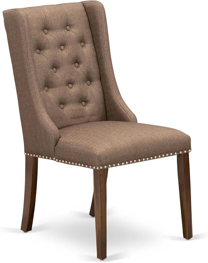 X12FO-008-18 - 13 Pieces Mid Century Dining Set includes an Extendable Rectangle Kitchen Table and 12 Dining Chairs, 39x120 Inch, Antique Walnut