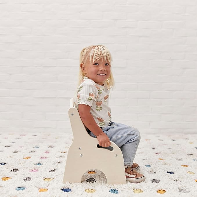 ECR4Kids Little Learner Table and Chair Set, Kids Furniture, White Wash