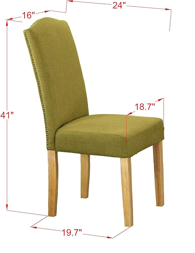 East West Furniture CAEN5-MAH-18 5 Piece Dinette Set Includes a Rectangle Dining Room Table and 4 Dark Coffee Linen Fabric Upholstered Parson Chairs, 36x60 Inch, Mahogany