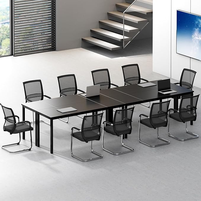 DlandHome 71 inches X-Large Computer Desk, Composite Wood Board, Decent and Steady Home Office Desk/Workstation/Table,Black,23.6Wide