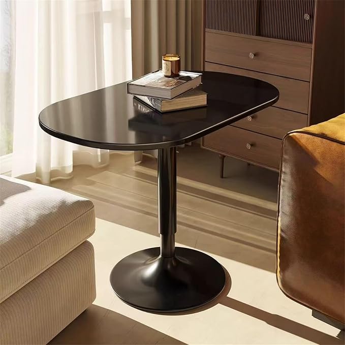 Adjustable Height Couch Side Table, 23.5"-31.5" Height Laptop Table for Couch, TV, Reading, Drinks, Working, Black