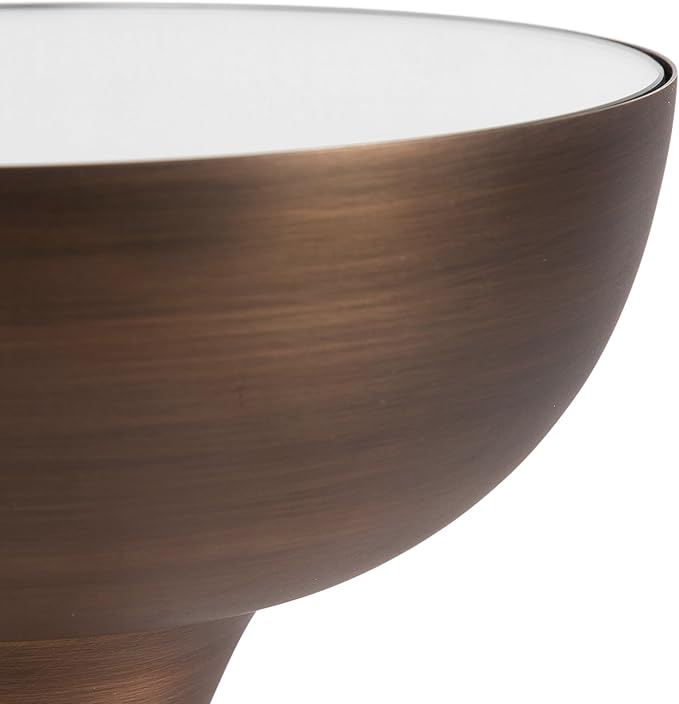 Kate and Laurel Chandon Mid-Century Sophisticated Drink Table; 8 x 8 x 23; Bronze; Glam Sculptural Plant Pedestal Table for Use as Antique Mini Table or Bathtub Accent Table