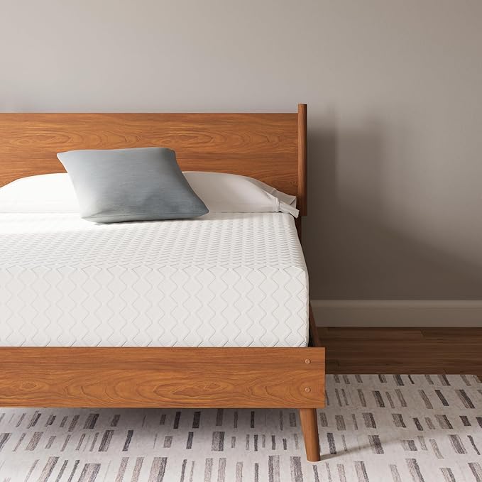 Signature Design by Ashley King Size Chime 12 Inch Medium Firm Memory Foam Mattress with Green Tea & Charcoal Gel for Pressure Relief, Fiberglass Free, Mattress In A Box
