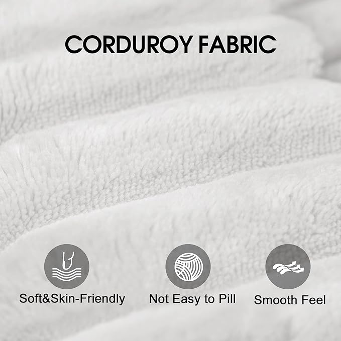 Down Filled Boneless Sectional Sofa Cloud Couch with Movable Ottomans, 118 inch Convertible U Shaped Lounge Couch w/Deep Seat, Fluffy Corduroy Upholstered Compress Modular Sofa