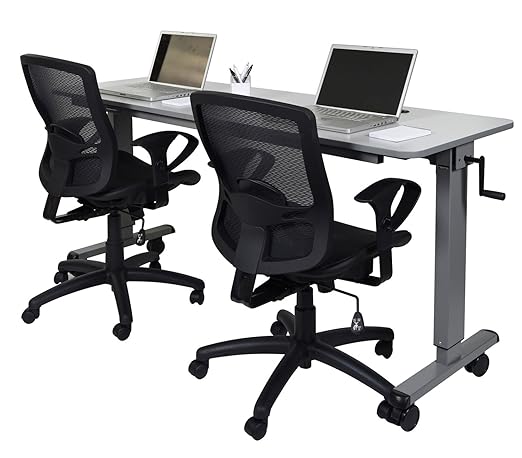 LUXOR STAND-NESTC-72 72" Adjustable Flip-Top Table Crank Handle