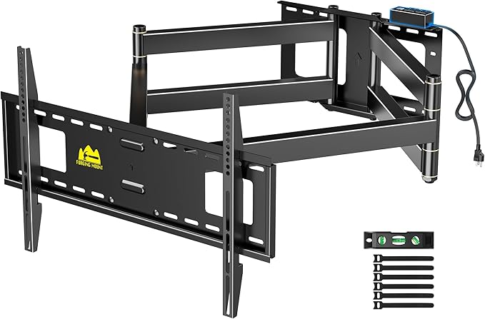 FORGING MOUNT Long Arm TV Wall Mount Swivel Tilt Full Motion Wall Bracket 43 inch Articulating Arm TV Wall Mount,Fits 50 to 90 Inch Flat/Curve TVs,Holds 198Lbs,VESA 600x400mm