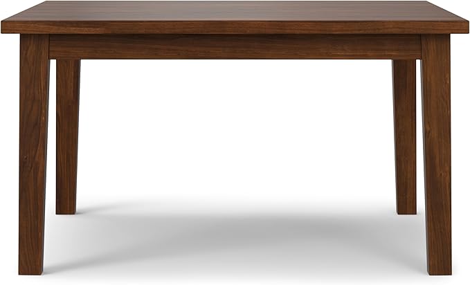 SIMPLIHOME Eastwood Square Dining Table, Solid Wood Walnut Veneer in Walnut, 54 x 54 inches, Contemporary-Style Large Square Kitchen Table for up to 8 People