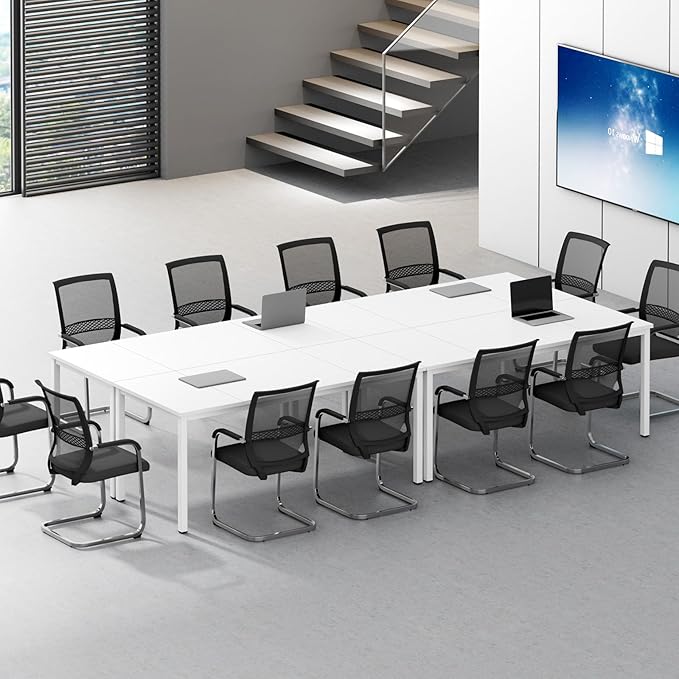 DlandHome 71 inches X-Large Computer Desk, Composite Wood Board, Decent and Steady Home Office Desk/Workstation/Table,White,23.6Wide