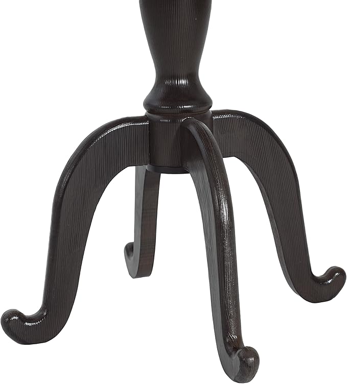 Christopher Knight Home Elizabeth 25" Small End Table with Spider Leg, Living Room Side Table, Accent Table with Lipped Tabletop, French Country Furniture, Wooden Small Coffee Table, Black + Natural