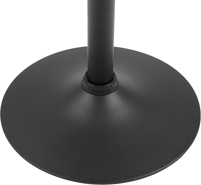 NOBPEINT Contemporary Chrome Air Lift Adjustable Swivel Bar Stool with Black Base, Set of 2, Black