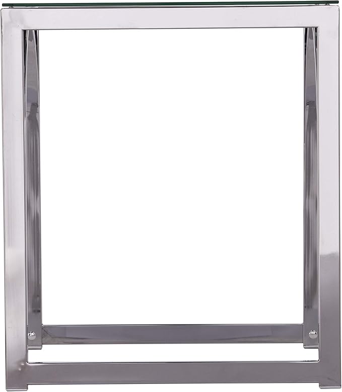SEI Furniture Stevenly End Table, Chrome