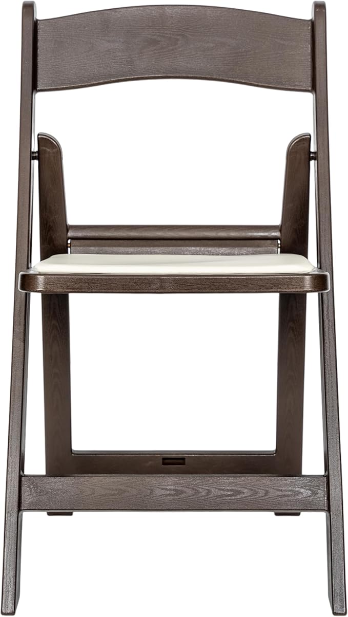 Flash Furniture Hercules Folding Resin– 2 Pack 800LB Weight Capacity Event Chair, Set of 2, Dark Brown