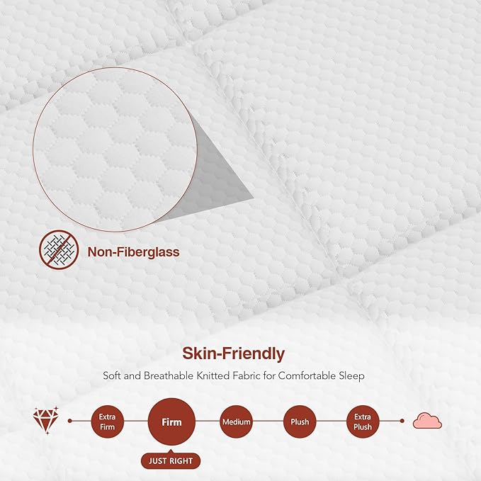 California King Mattress, 12 Inch Cal King Hybrid Mattress with Pressure Relief Gel Memory Foam & Motion Isolation Pocketed Springs, Firm Cali King Bed in a Box, CertiPUR-US