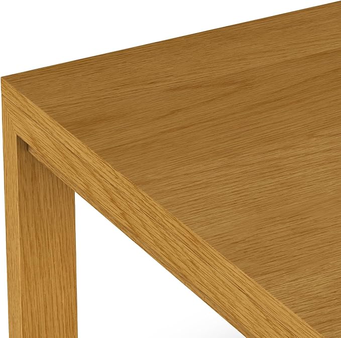 SIMPLIHOME Wilson Dining Table, Solid Wood Oak Veneer, 60 x 36 inches, Transitional-Style Rectangular Kitchen Table for up to 6 People