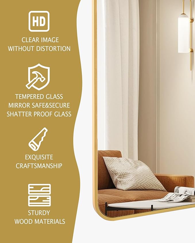 Black Bathroom Mirror,Rectangle 24 x 36 Inch Vanity Wall Mirror,Modern Mirror for Wall,Rectangular Mirror with Wood Frame for Bedroom Living Room Entryway