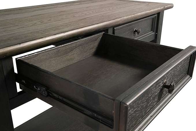 Signature Design by Ashley Tyler Creek Modern Farmhouse Sofa Table, Brown & Black