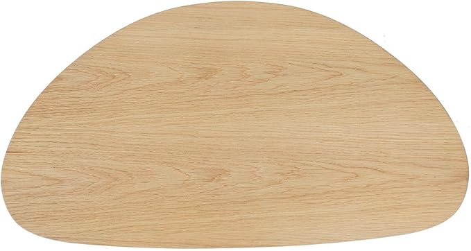 FIRMINANA Small Oval Coffee Table Mid Century Modern for Living Room Center Minimalist Display Coffe Table,Nature Wood,18.9" D x 33.47" W 15.75" H