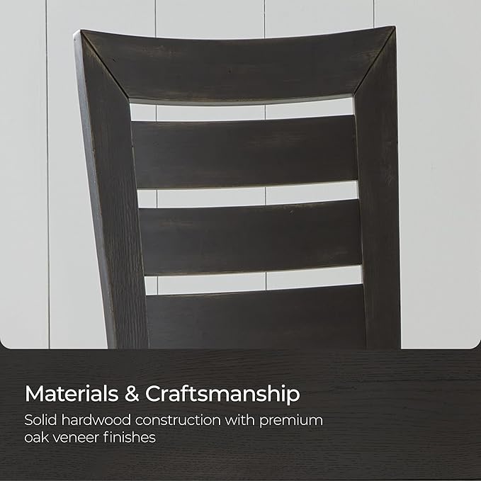 Signature Design by Ashley Galliden Urban Armless Upholstered Dining Chair, Set of 2, Black & Light Gray