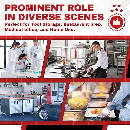 DuraSteel Food Prep Stainless Steel Table - 24 x 30 Inch Commercial Metal Workbench with Adjustable Under Shelf - NSF Certified - for Restaurant, Warehouse, Home, Kitchen, Garage