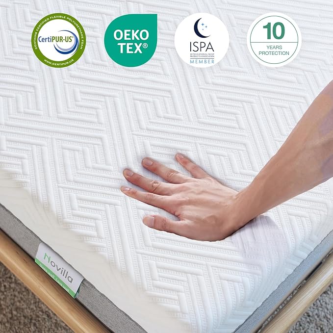 Novilla Mattress King, 14 Inch King Size Memory Foam Mattress in a Box for Suppotive, Pressure Relieving & Plush Comfort, Bliss