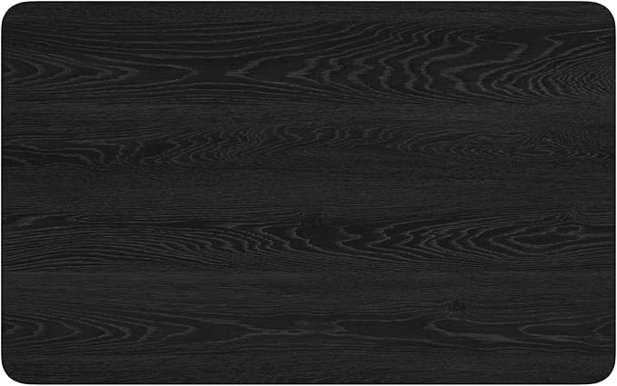 Mid-Century Modern Solid Wood Dining Table with Tapered Lesg for 4 People, 47.2inch, Kitchen or Living Room Furniture, Black