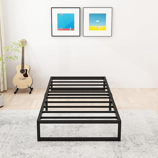9 Inch Twin Bed Frames Heavy Duty Metal Twin Platform Bed Frame No Box Spring Needed, Noise Free, Easy Assembly, Black