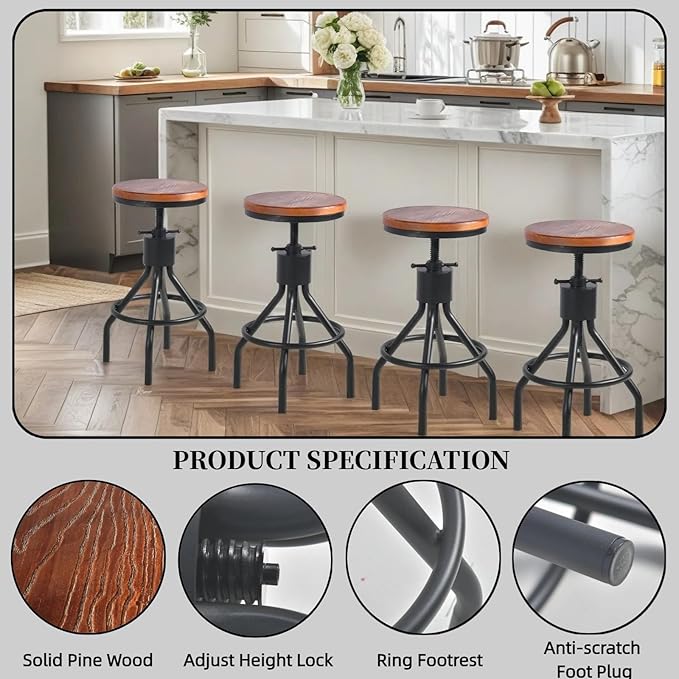 Industrial Rectangle Bar Table with Set of 2 Bar Stools Vintage 3 Pieces Pub Table Set for Home Office Farmhouse Dinner Table with Chairs