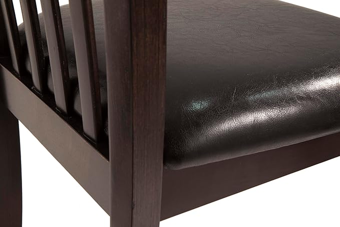 Signature Design by Ashley Hammis Rake Back Dining Room Chair, Set of 2, Dark Brown