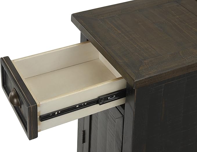 Martin Svensson Home, Chairside Table, Black with Brown Top