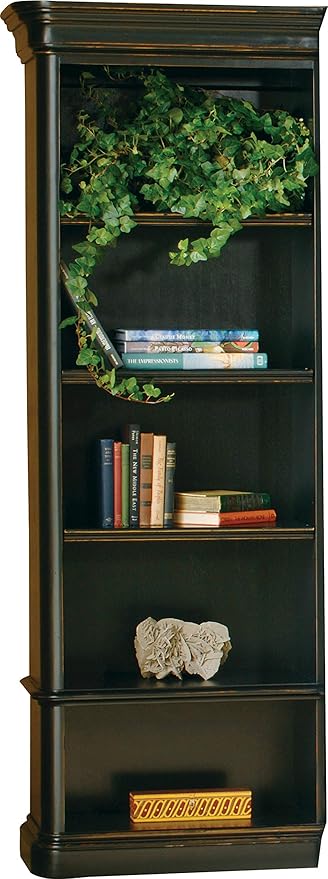 Hekman Furniture Louis Philippe Executive Left Bookcase – Traditional Distressed Wood Bookcase with Multi-Shelf Design Adjustable Shelves for Home Office Living Room & Classic Storage