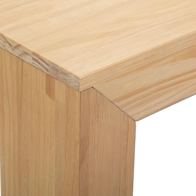 Plank+Beam Modern Rectangular Side Table, Slim Side Table for Living Room, Narrow Nightstand for Small Spaces, Wood End Table for Bedroom, Blonde Wirebrush
