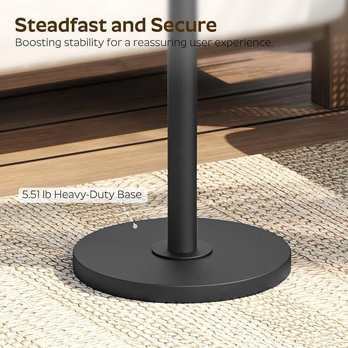 Round Side End Table for Small Spaces, Pedestal Style Martini Drink Side Table in Living Room, Bedroom, Dormitory, Walnut and Black ET30BH