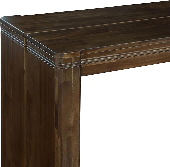 X02DA-2C8-32 6-Pc Dining Table Set includes an Extendable Rectangle Kitchen Table, 1 Coffee Table, 2 Polyester Dining Chairs and 2 Benches, 39x120 Inch, Antique Walnut
